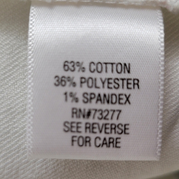 Croft & Barrow White Stretch Denim Jacket | Classic Jean Jacket | Size Large - Picture 4 of 5